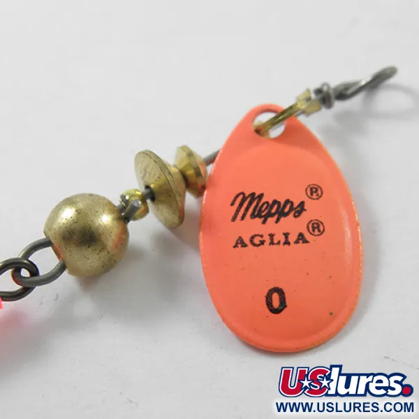 Mepps Aglia 0 Spinner, Fluorescerend Oranje, 2,5g, Kegelrotatie, #1810