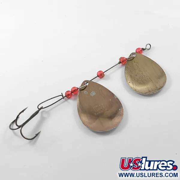 Lucky Strike Tandem Spinner, Nikkel/Koper/Rood, 12.5g, Dubbelblad, #1833