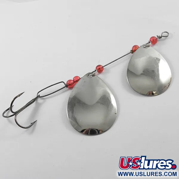 Lucky Strike Tandem Spinner, Nikkel/Koper/Rood, 12.5g, Dubbelblad, #1833