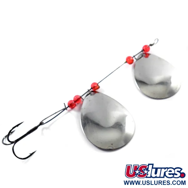 Lucky Strike Tandem Spinner, Nikkel/Koper/Rood, 12.5g, Dubbelblad, #1833
