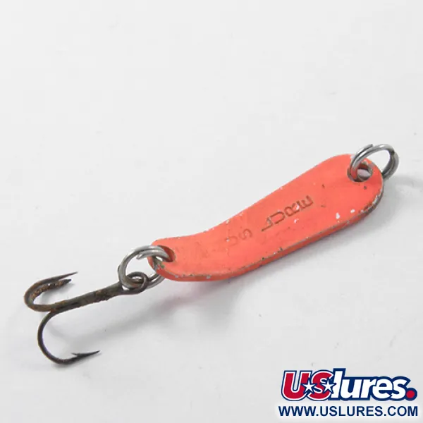 Luhr Jensen Hus-lure Lepel, Oranje / Hologram, 2g, Vintage, #1835