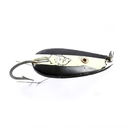 Eppinger Weedless Dardevle Midget Lepel, Zwart/Wit/Nikkel, 6g, #1867