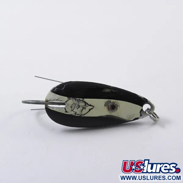 Eppinger Weedless Dardevle Midget Lepel, Zwart/Wit/Nikkel, 6g, #1867