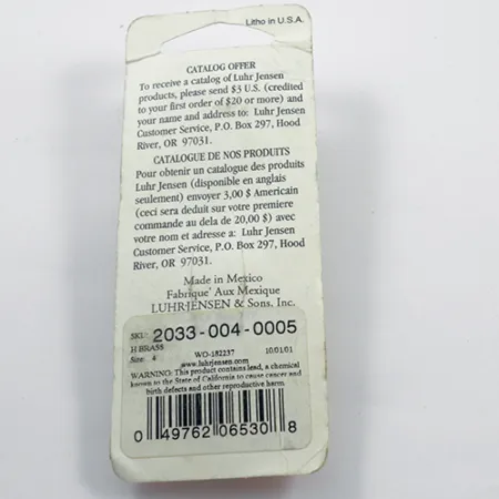 Luhr Jensen Metric Pro Spinner 4, Gehamerd goud, 11g, Spinner, #1881