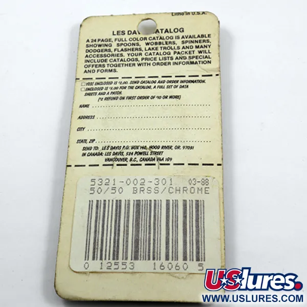 Les Davis Canadian Wonder Lepel, Nikkel/Goud, 7g, 50/50-finish, #1884