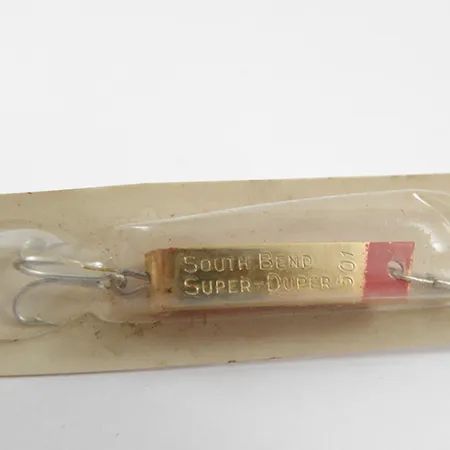 South Bend Super-Duper 501 Lepel, Goud/Rood, 2.3g, Vintage, #1889