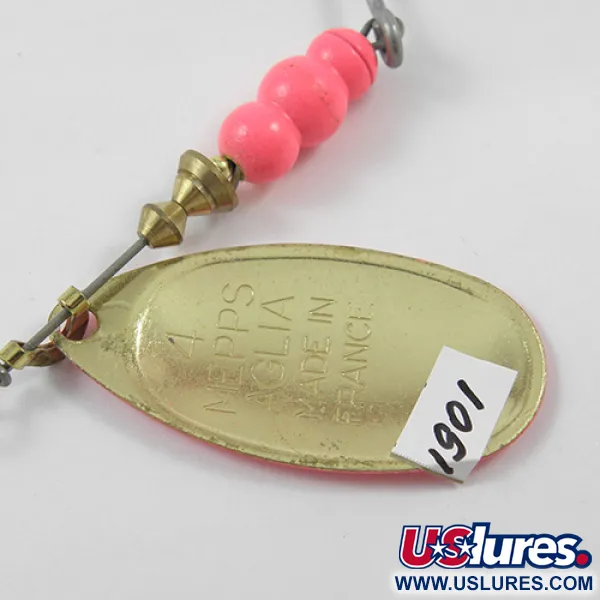 Mepps Aglia Hot Pink 4 Spinner, Roze / Goud, 9g, Enkele Haak, #1901