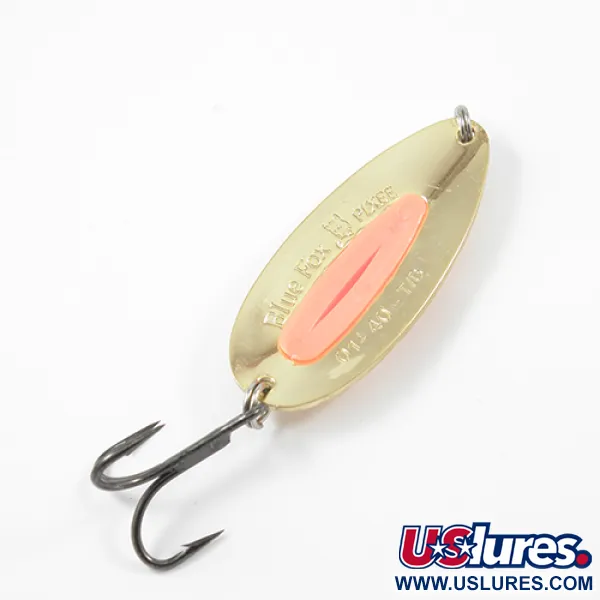 Blue Fox Pixee Lepel, Goud/Oranje, 24g, Messing Lichaam, #1905