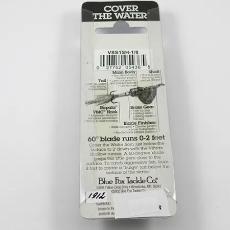 Blue Fox Vibrax Shallow Spinner, Regenboog, 5g, Ondiep Lopend, #1912