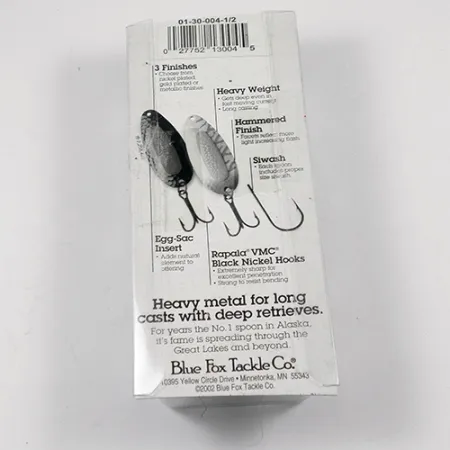 Blue Fox Pixee Lepel, Nikkel / Groen, 14g, Gehamerd, #1940