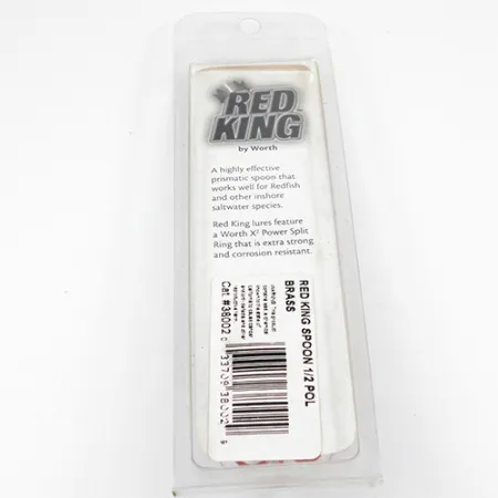 Worth Red King Spoon Lepel, Gehamerd messing, 17g, Zoutwater, #1941
