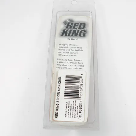 Worth Red King Spoon Lepel, Gehamerd nikkel, 17g, USA, #1943