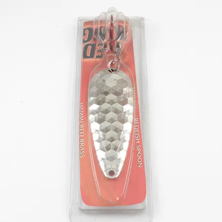 Worth Red King Spoon Lepel, Gehamerd nikkel, 17g, USA, #1943