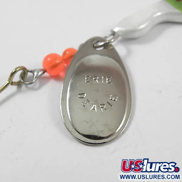 Erie Dearie Walleye Killer Spinner, Nikkel/Groen, 14g, Vintage, #1952