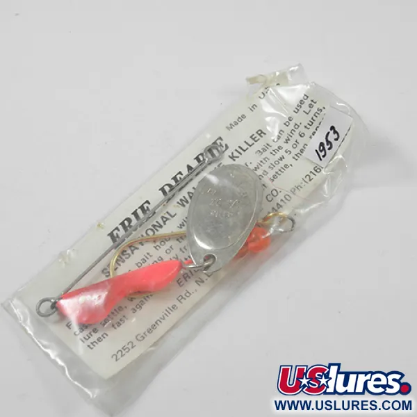 Erie Dearie Walleye Killer Spinner, Nikkel/Rood, 9g, #1953