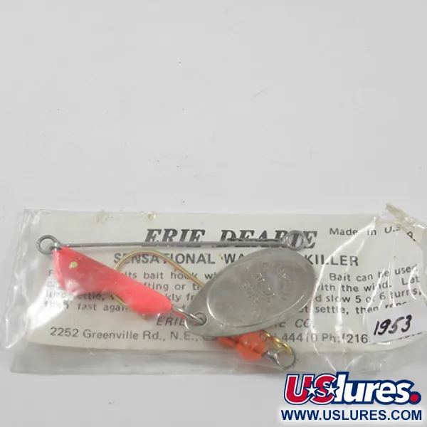 Erie Dearie Walleye Killer Spinner, Nikkel/Rood, 9g, #1953