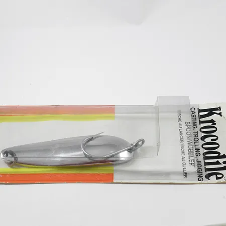 Luhr Jensen Krocodile Die #6 Lepel, Nikkel, 64g, Enkele haak, #1959