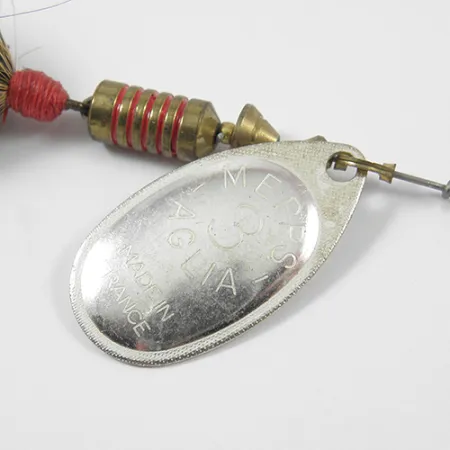 Mepps Aglia 3 dressed Spinner, Zilver, 7,3g, Eekhoornstaart, #1963