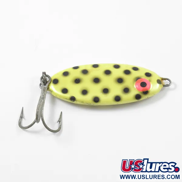 Bomber Slab Spoon Lepel, Geel / Zwart, 35g, Verticale jig, #1965
