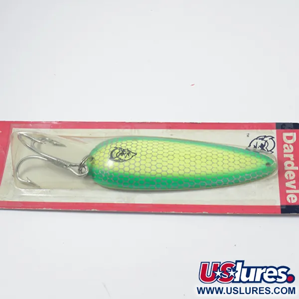 Eppinger Dardevle Lepel, Fluo Groen/Geel, 28g, Honingraat, #1980