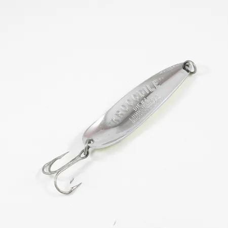 Luhr Jensen Krocodile Die #4 Lepel, Geel/Groen/Nikkel, 14g, #1983