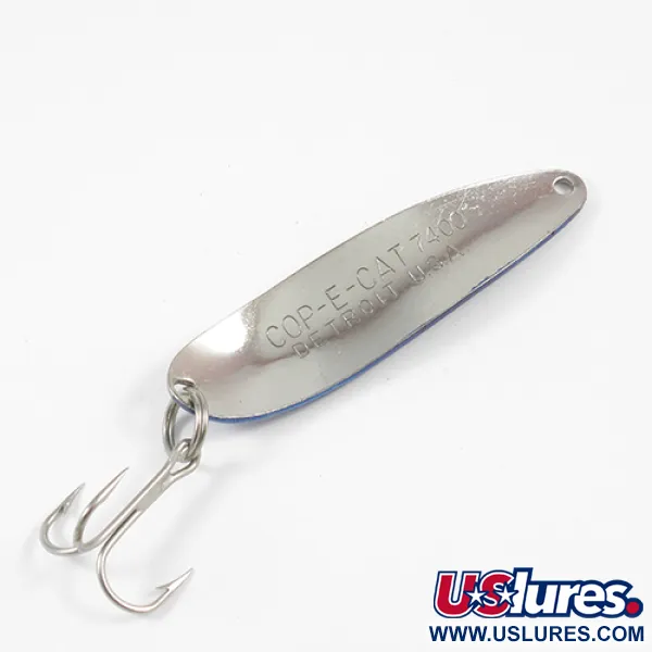 Dardevle Cop-E-Cat 7400 Lepel, Nikkel / Blauw, 14g, Eppinger, #1985