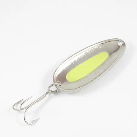 Blue Fox Pixee Lepel, Gehamerd nikkel / Geel, 24g, Zalmeneitje, #1986