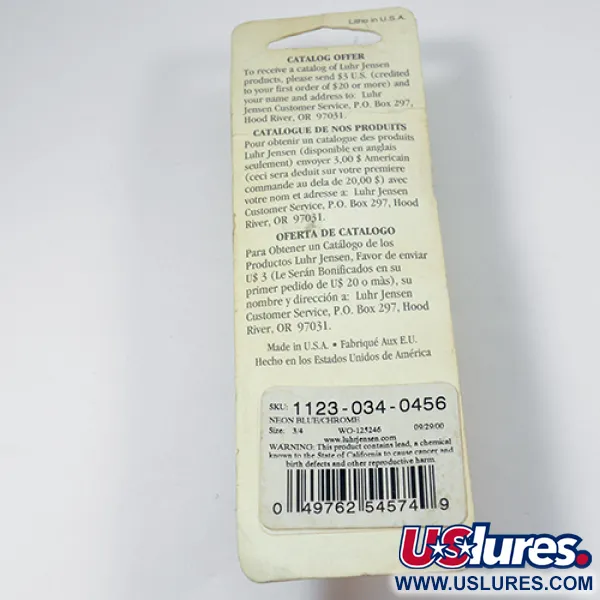 Luhr Jensen Lil' Kroc (Krocodile Stubby) Lepel, Nikkel/Blauw, 21g, #1998