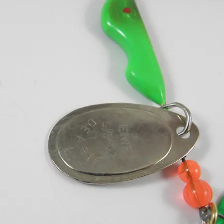 Erie Dearie Walleye Killer Spinnerbait, Nikkel / Groen, 16g, L-frame, #2006