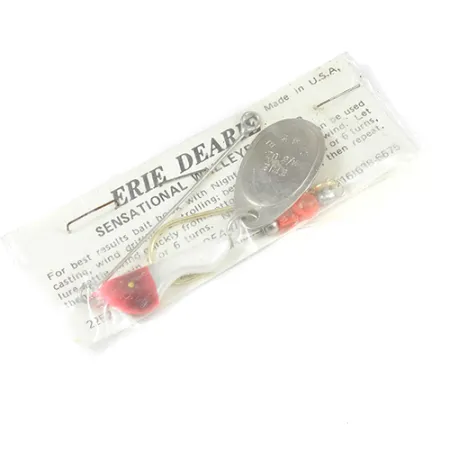 Erie Dearie Walleye Killer Spinner, Nikkel/Wit/Rood, 14g, #2008