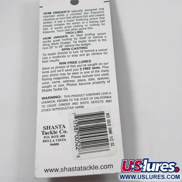 Shasta Humdinger Lepel, Goudzand / Rood, 14g, Sonisch, #2051