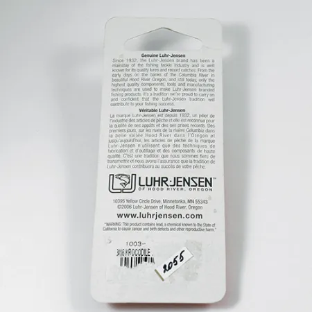 Luhr Jensen Krocodile Lepel, Nikkel / Blauw, 9g, Attractor, #2055