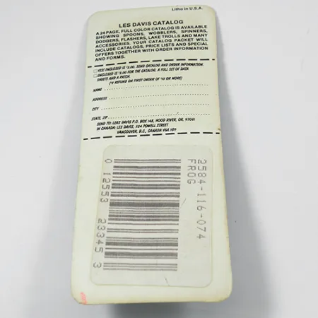 Luhr Jensen Les Davis Bang Tail Spinner, Frog, 2g, Gouden Blad, #2077