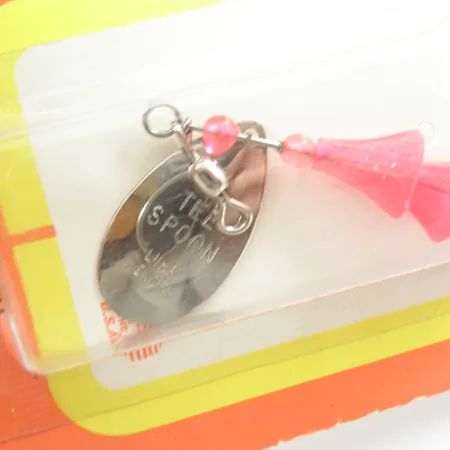 Luhr Jensen TEE Spoon Lepel, Nikkel / Rood, 7g, Vintage, #2078