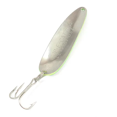 Dardevle Cop-E-Cat 7400 Lepel, Geel/Groen/Nikkel, 14g, Schubpatroon, #2094