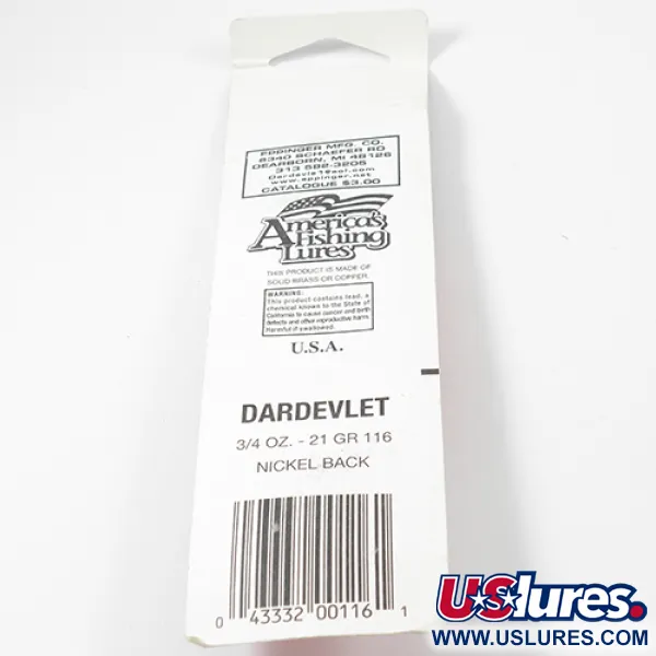 Eppinger Dardevle Dardevlet Lepel, Rood/Wit, 21g, vernikkeld, #2132