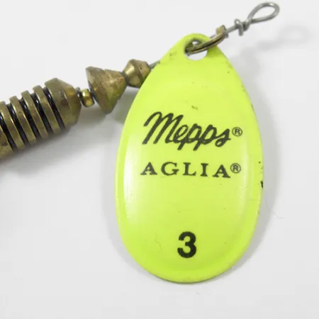 Mepps Aglia 3 Spinner, Fluorescerend Geel, 7.3g, Bucktail, #2170