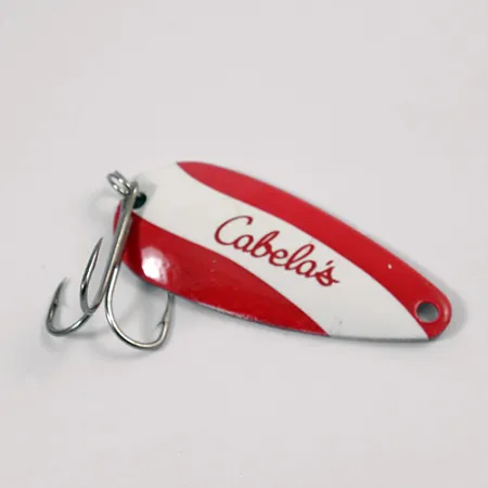 Cabela's Lepel, Rood / Wit / Nikkel, 12g, Vernikkeld, #2191