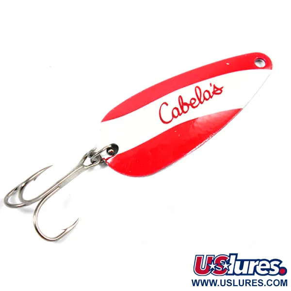 Cabela's Lepel, Rood / Wit / Nikkel, 12g, Vernikkeld, #2191