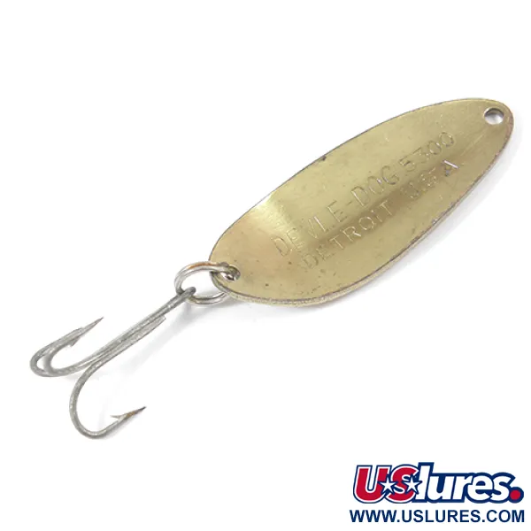 Dardevle Devle Dog 5300 Lepel, Messing, 10g, Concave Vorm, #2210