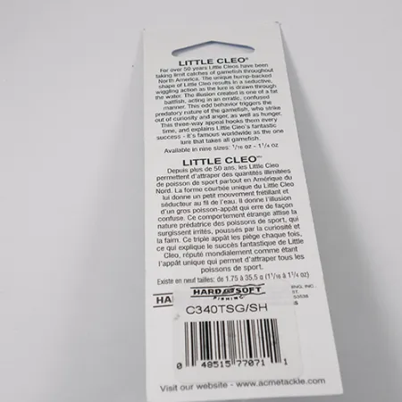 Little Cleo Glow Lepel, Chartreuse Orange, 21g, Super Glow, #C340TSG/SH