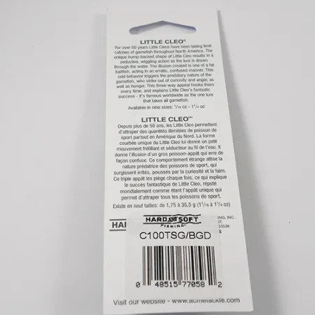 Acme Little Cleo Lepel, Nikkel/Groen/Glow/UV, 9,5g, gebocheld, #2224