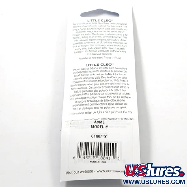 Acme Little Cleo Lepel, Geel/Oranje/Nikkel, 3,5g, Buckel-profiel, #2713