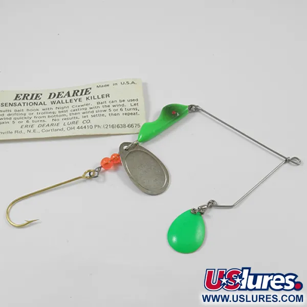 Erie Dearie Walleye Killer Spinnerbait, Chartreuse, 16g, VS, #2235