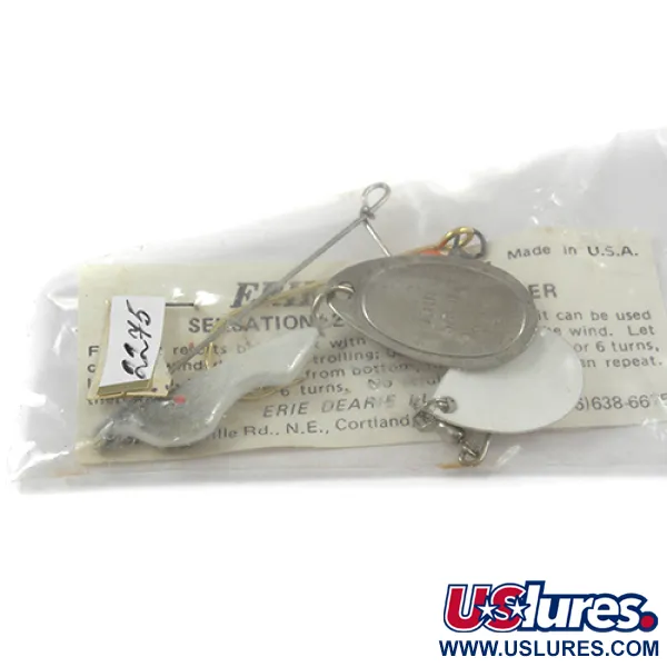 Erie Dearie Walleye Killer Spinner, Wit / Nikkel, 9g, #2275