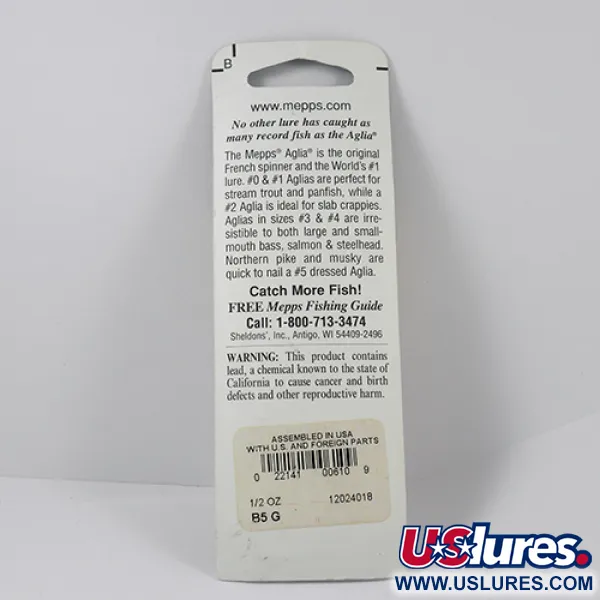 Mepps Aglia 5 Spinner, Goud, 14g, Aglia Blad, #2278