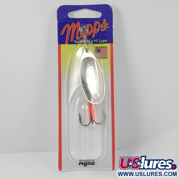 Mepps Aglia 5 Spinner, Nikkel, 14g, Fluorescerende Sleeve, #2279