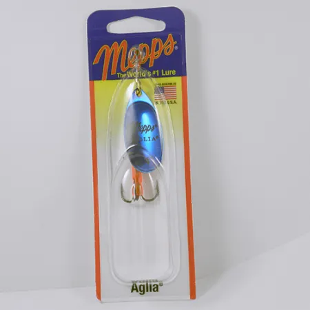 Mepps Aglia 4 Spinner, Blauw, 9g, Oranje haaksleeve, #2280