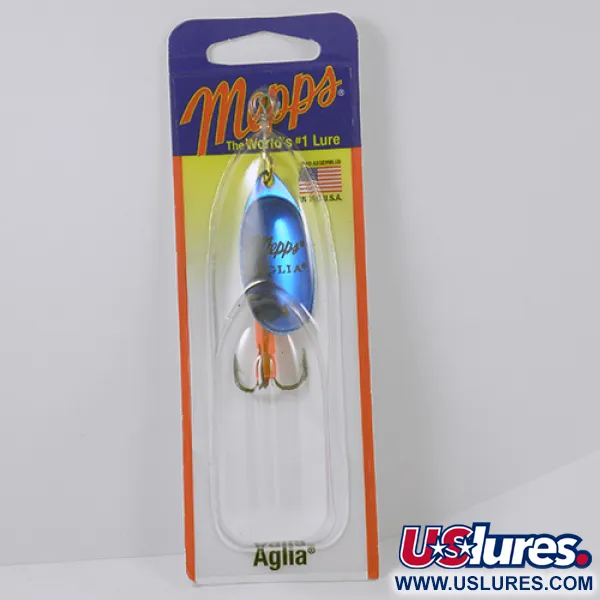 Mepps Aglia 4 Spinner, Blauw, 9g, Oranje haaksleeve, #2280