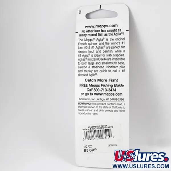 Mepps Aglia 5 Spinner, Platina Lichtgroen, 14g, Directe Actie, #2286